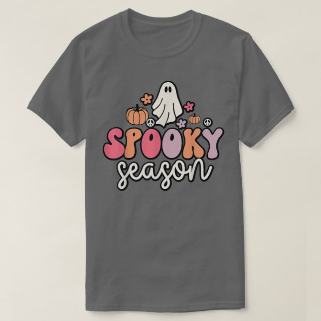 Groovy Ghost Spooky Season 866 T Shirt (Design framsida)