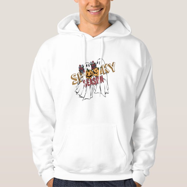 Groovy Ghost - Spooky Season Hoodie (Framsida)