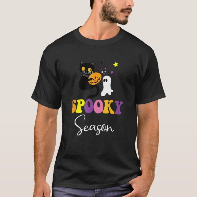 Groovy Ghost Spooky Season T Shirt (Framsida)