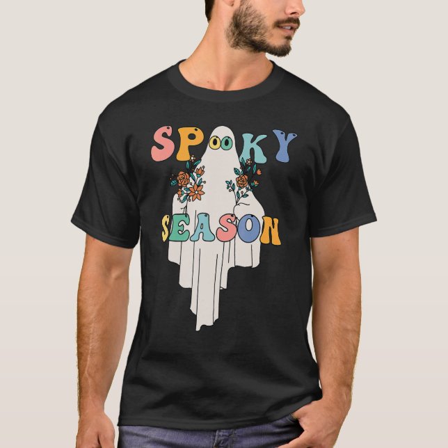 Groovy Ghost Spooky Season T Shirt (Framsida)
