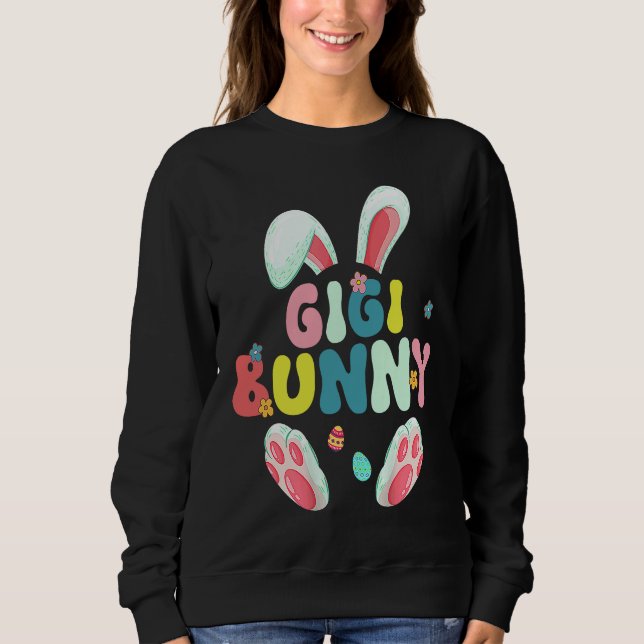 Groovy Gigi Bunny  Happy Easter Mother's Day 2023 T Shirt (Framsida)