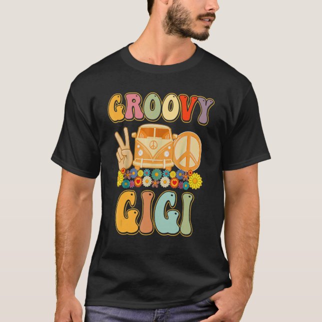 Groovy Gigi Retro Matching Family Baby Shower Moth T Shirt (Framsida)
