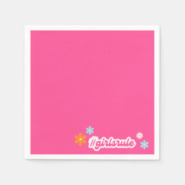 Groovy Girl Power Baby Shower Napkins Pappersservett