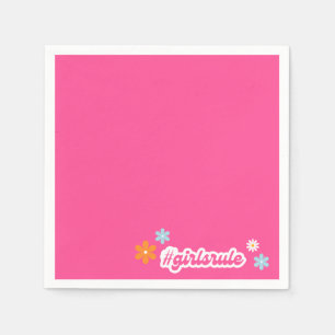 Groovy Girl Power Baby Shower Napkins Pappersservett
