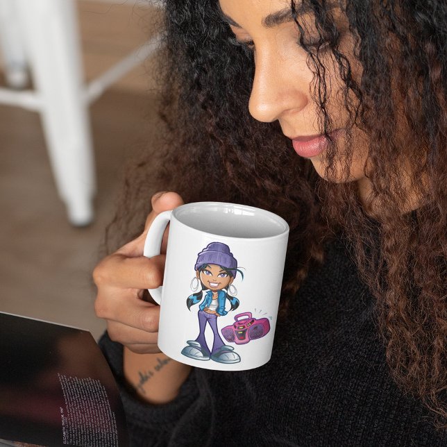 Groovy Girl with a Stereo Kaffemugg (Skapare uppladdad)