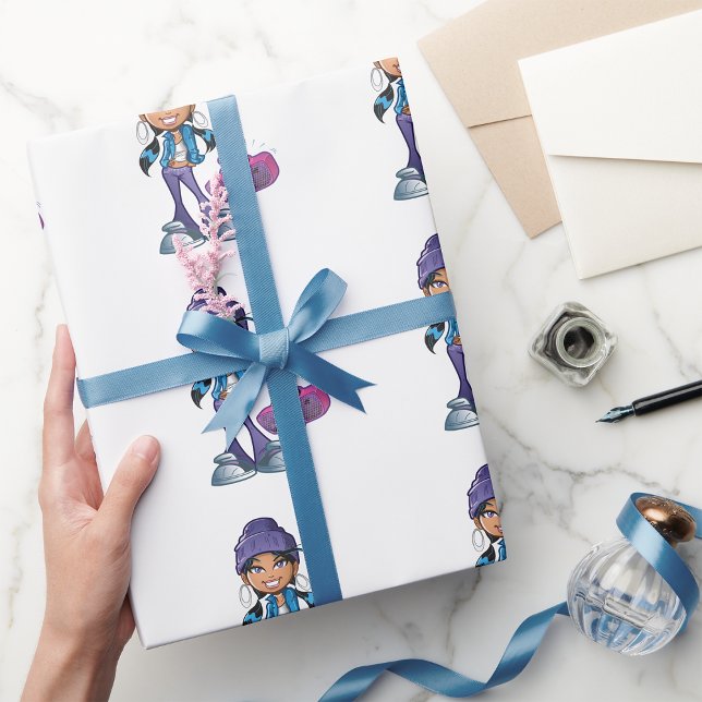 Groovy Girl with a Stereo Presentpapper (Skapare uppladdad)