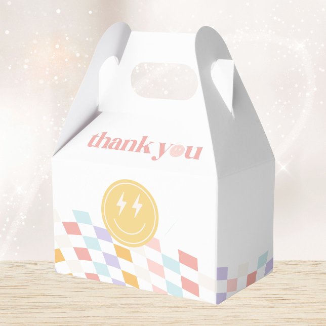 Groovy Girl's Pastel Checkered Retro Presentaskar (Skapare uppladdad)