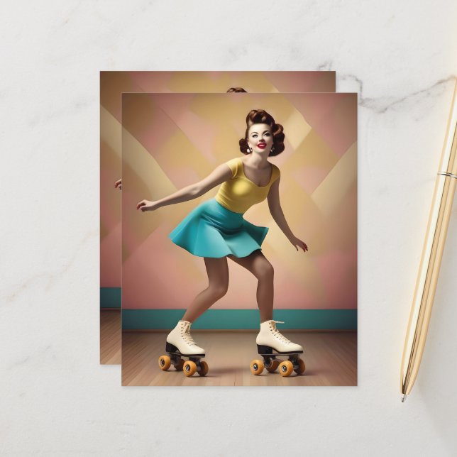"Groovy Glide: Retro Rhythms on Skate Hjul" (Fram/Back In Situ)