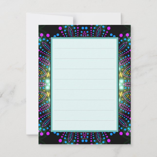 Groovy Glow Blacklight Bat mitzvah Tack V2 (Baksida)