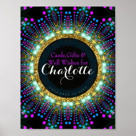 Groovy Glow Blacklight Party Signage Poster