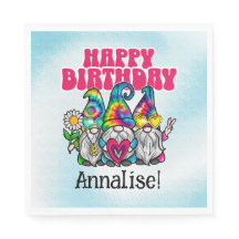 Groovy Gnomes Rainbow Tie Dye Födelsedagsfest