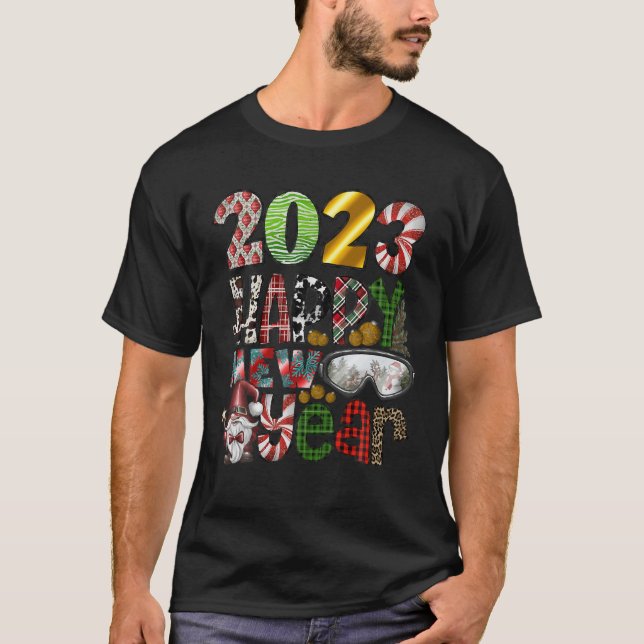 Groovy God jul, 2023 Gott nytt år T Shirt (Framsida)