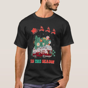 Groovy God jul Hippie Tis Season Julafton T Shirt