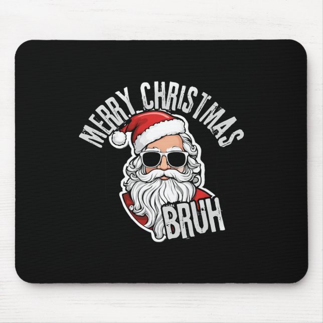 Groovy God jul Santa Bruh Checkered Retro Musmatta (Framsidan)