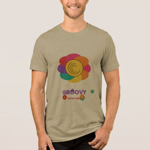 Groovy Goda Vibrationer Retro Blomster T-Shirt