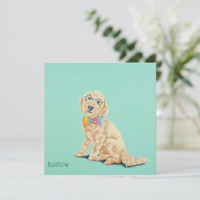 Groovy Goldendoodle Note Cards Tack Kort (Stående Fram)