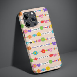 Groovy Good Vibes Love Smile Retro Pärlor Case-Mat