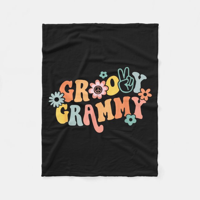 Groovy Grammy One Thankful Grammy Valentines Day M Fleecefilt (Framsidan)