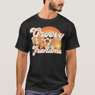 Groovy Grandma 70S Family Födelsedagsfest Mor T Shirt