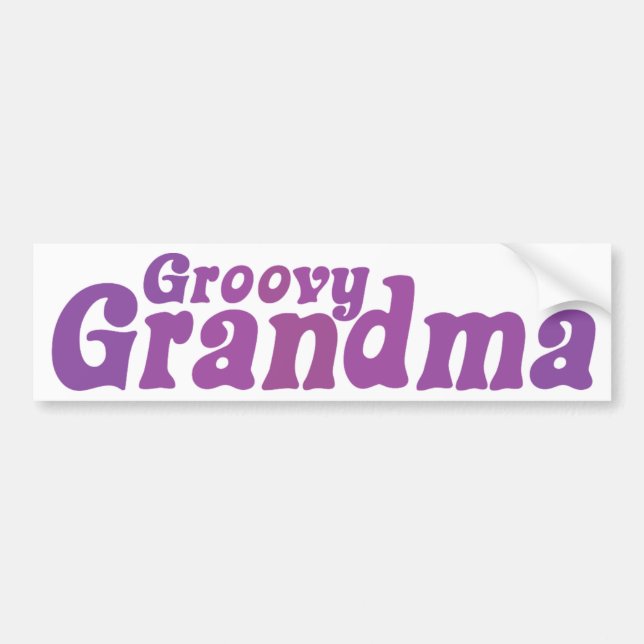 Groovy Grandma Bildekal (Framsidan)
