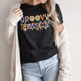 Groovy Grandma T-Shirt, Funny Grandma Squad T Shirt