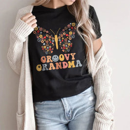 Groovy Grandma T-Shirt,Groovy Butterfly T Shirt
