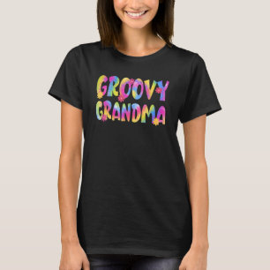 Groovy Grandma Tie Dey Vibes Peace Hippie Matching T Shirt