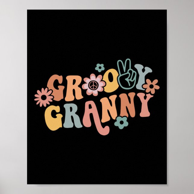 Groovy Granny One Thankful Granny Thanksgiving Chr Poster (Framsidan)