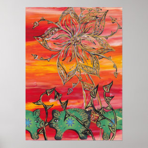 Groovy Grisar print Poster