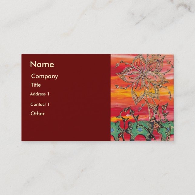 Groovy grisvisitkortar visitkort (Framsida)