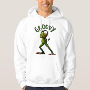 Groovy Grön Groda Hoodie