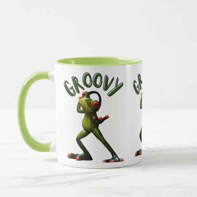 Groovy Grönt Frog Mugg (Vänster)