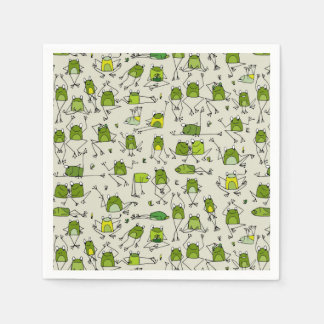 Groovy Grönt Frogs Hoppin Stick Frog Pappersservett