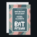 Groovy Grönt Vinkarare Anpassningsbar Fladdermus P Spara Datumet<br><div class="desc">Perfekt-kort för att meddela ett pub eller bat mitzvah eller annat judiskt firande och be gästerna att spara datumet! Hand skapade konst åt dig med handtag på framsidan och baksidan! (kolla om det finns alternativ för PUB/FLADDERMUS eller DM) FULLY-ANPASSADE! Klicka på "Anpassa" ovan om du vill redigera texten. Klicka på...</div>