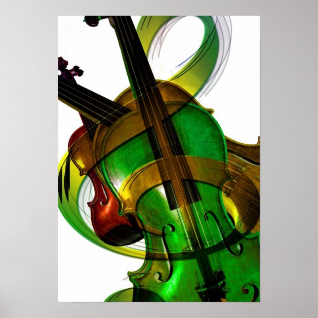 Groovy, Grönt Violin Poster (Framsidan)