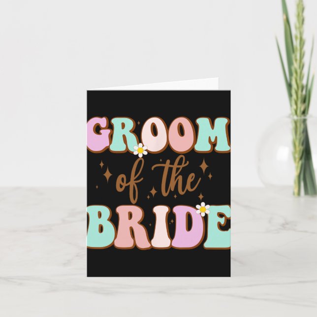 Groovy Groom Bride Möhippa Mamma från Kort (Framsida)