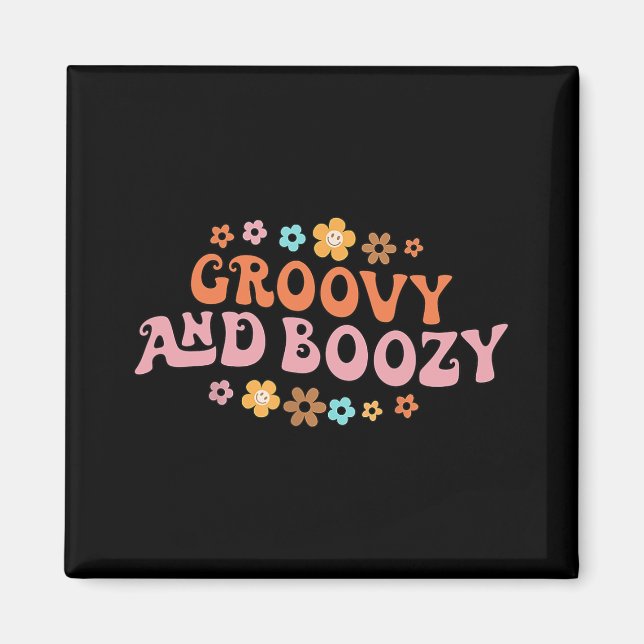 Groovy Groovy Och Berusad Möhippa Bröllop  Magnet (Framsidan)
