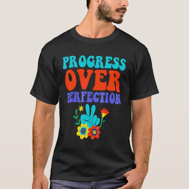 Groovy Growth Mindset Lärare Tillbaka Till Skolan  T Shirt (Framsida)