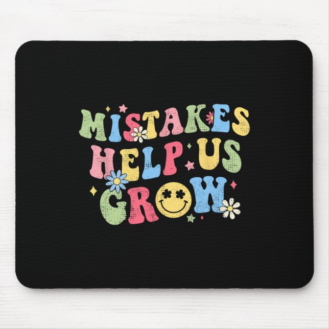 Groovy Growth Mindset Positiv Retro Lärarna Byck Musmatta (Framsidan)