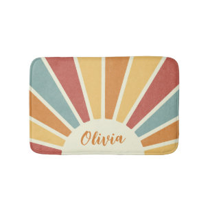 Groovy grunge retro stil sunshine design badrumsmatta