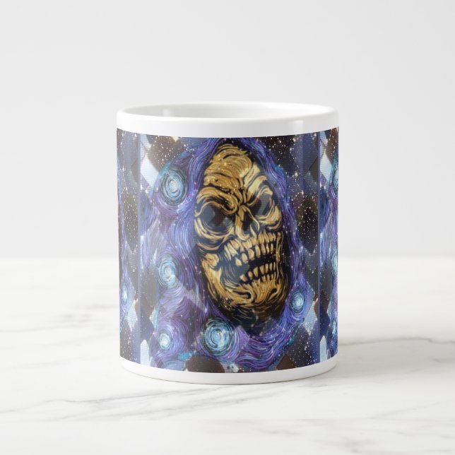 groovy gyllene dödskalle jumbo mugg (Framsidan)