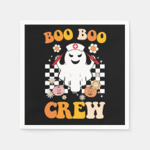 Groovy Halloween Boo Boo Crew Nurse Ghost