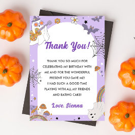 Groovy Halloween Cute Ghost Tack Kort
