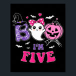 Groovy Halloween Ghost Boo I'm Five Year 5th Birth Poster<br><div class="desc">Groovy Halloween Ghost Boo I'm Five Year 5th Birthday Girl</div>