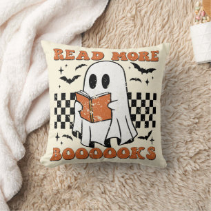 Groovy Halloween läser mer Bokar Cute Boo läser Kudde