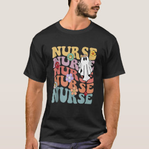 Groovy Halloween Nurse Nursing Cute Health Worker T Shirt