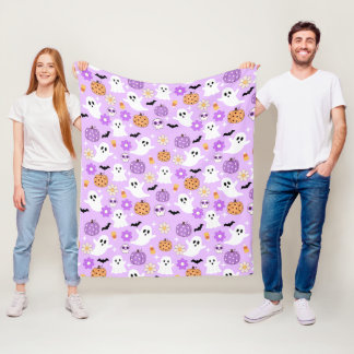 Groovy Halloween Retro Spooky Design Fleecefilt