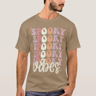 Groovy Halloween spooky vibes Retro Blommigt Boo G T Shirt