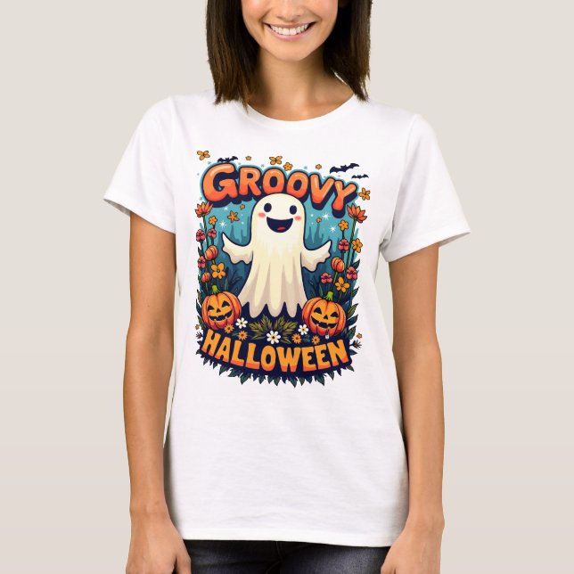 Groovy Halloween T Shirt (Framsida)