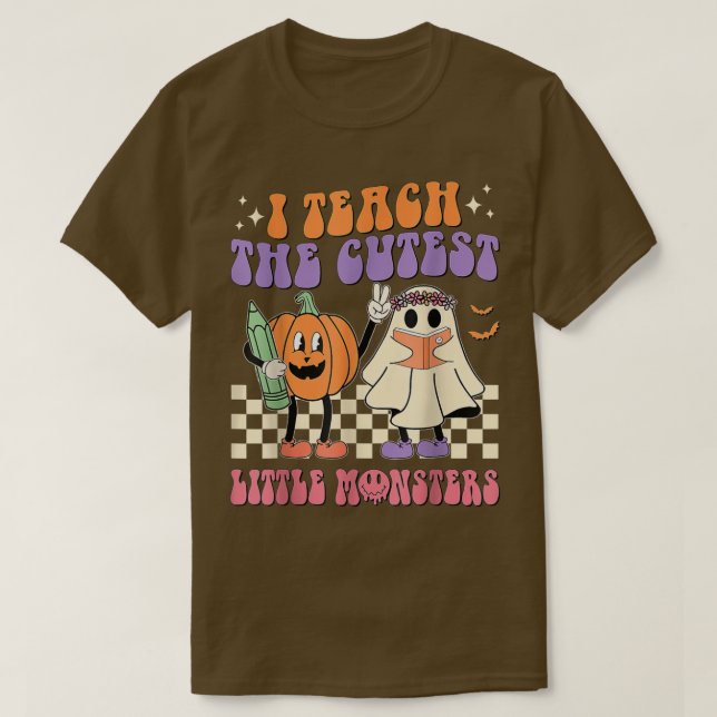 Groovy Halloween tar hand om den nästaste lilla mo T Shirt (Design framsida)